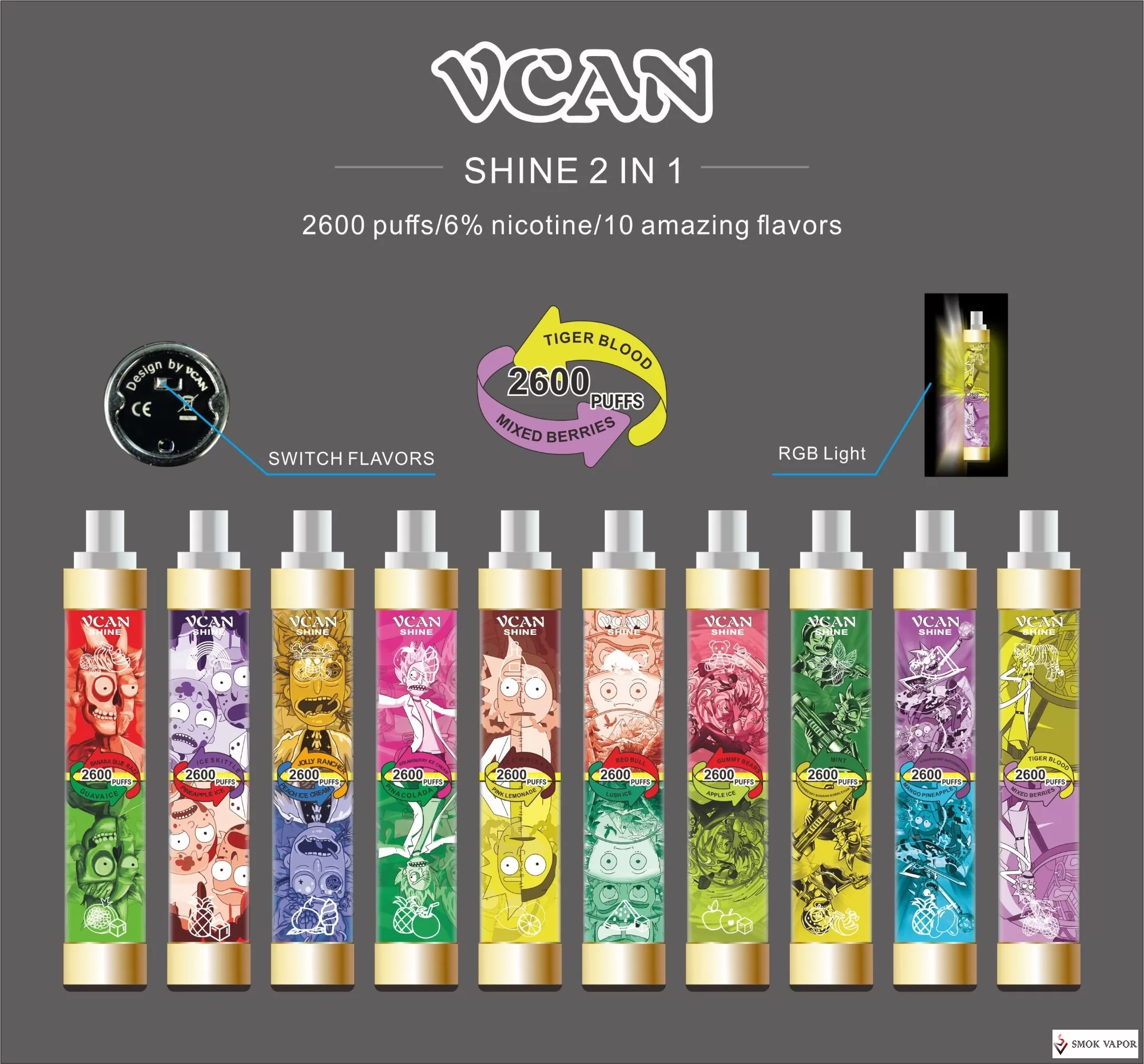 VCAN SHINE 2 IN 1 DISPOSABLE
