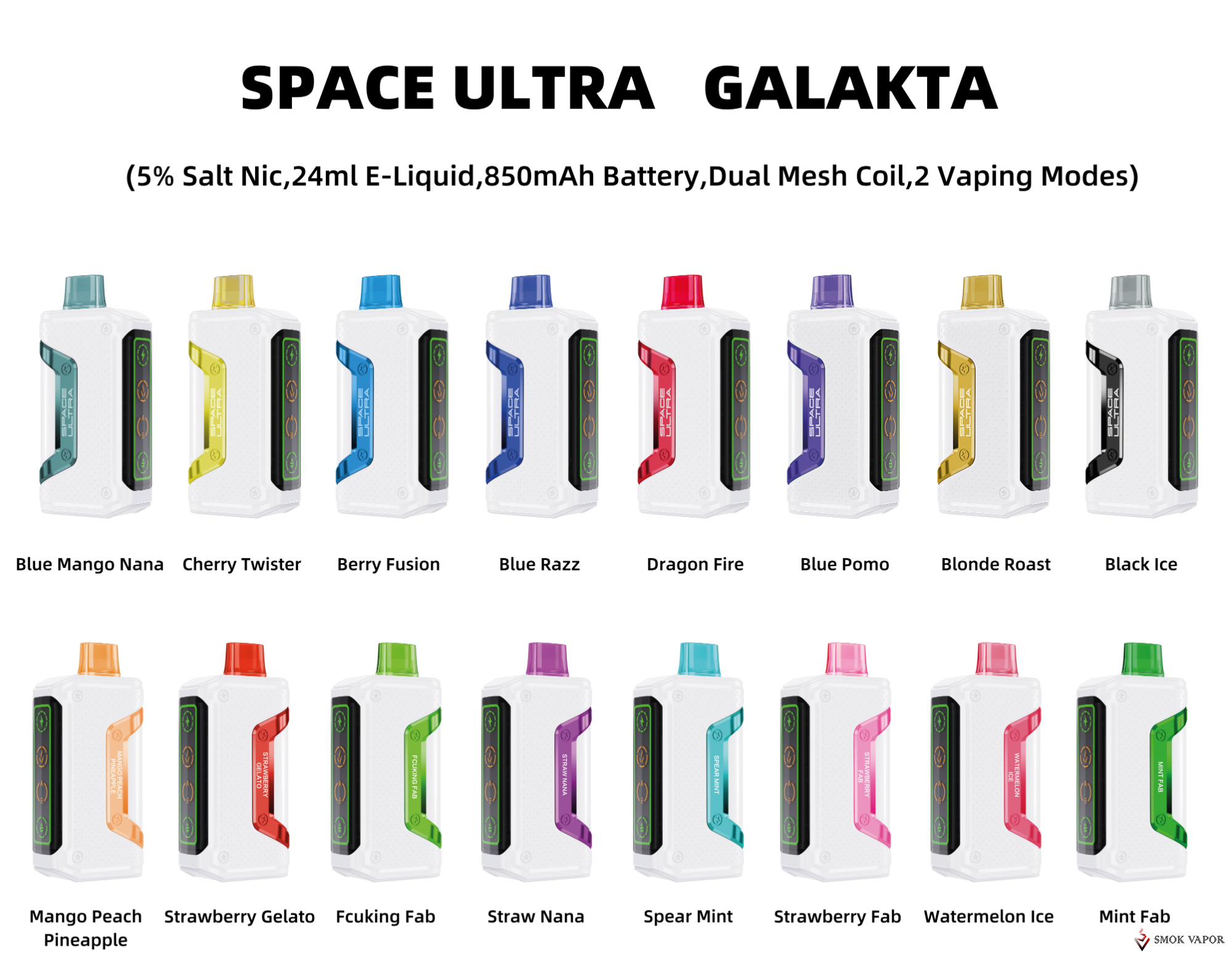 Galakta Disposable Space Max Glow 20K Disposable Vape | Screen With  Animation Space Ultra Galakta 20000 Disposable Vape 24ml For Sale